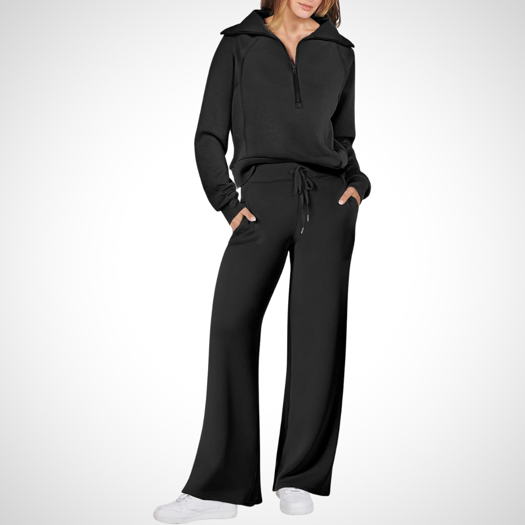 Jeanine – Cozy Two-Piece Zip-Up Lounge Set for Women