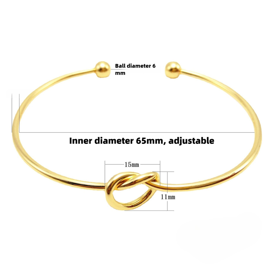 Kaitlyn – Minimalist Knot Bangle for Women