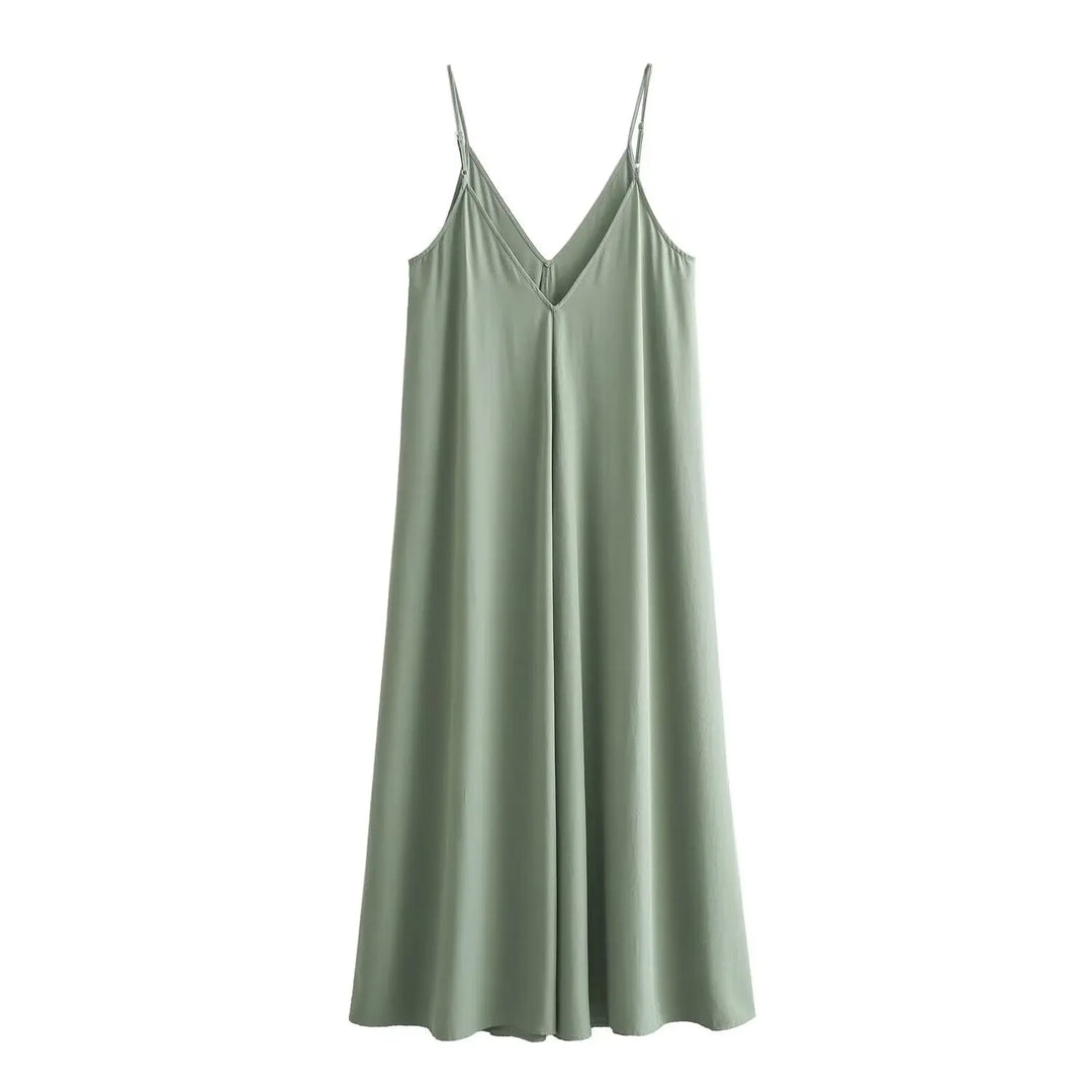 Lynette – Flowing Spaghetti Strap Maxi Dress for Women