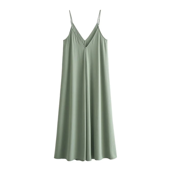 Lynette – Flowing Spaghetti Strap Maxi Dress for Women