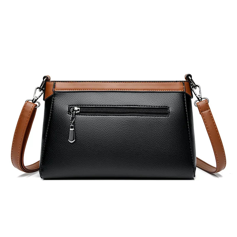 Jenilee – Classic Two-Tone Leather Crossbody Bag for Women