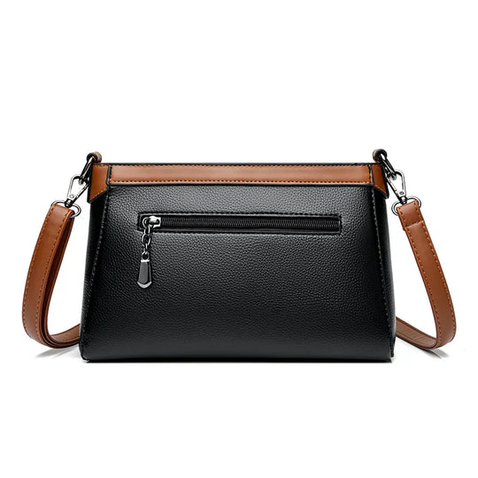 Jenilee – Classic Two-Tone Leather Crossbody Bag for Women