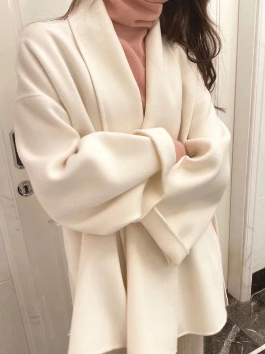 Katelyn – Belted Kimono-Style Wool Coat for Women