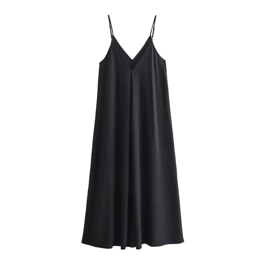 Lynette – Flowing Spaghetti Strap Maxi Dress for Women