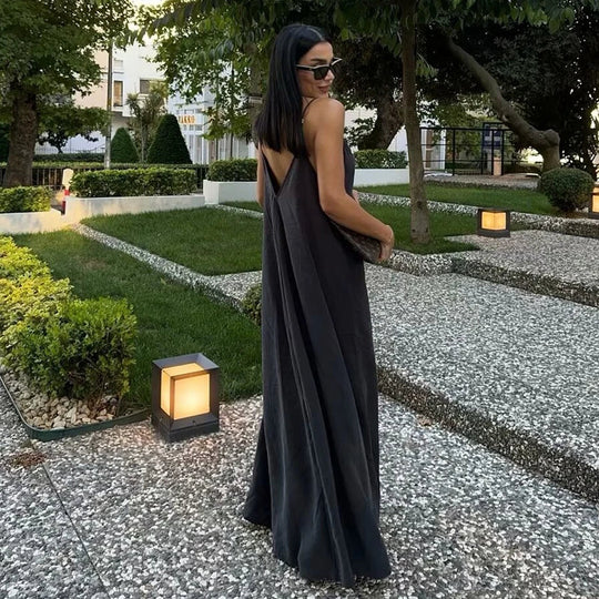 Lynette – Flowing Spaghetti Strap Maxi Dress for Women