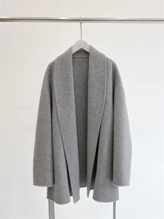Katelyn – Belted Kimono-Style Wool Coat for Women