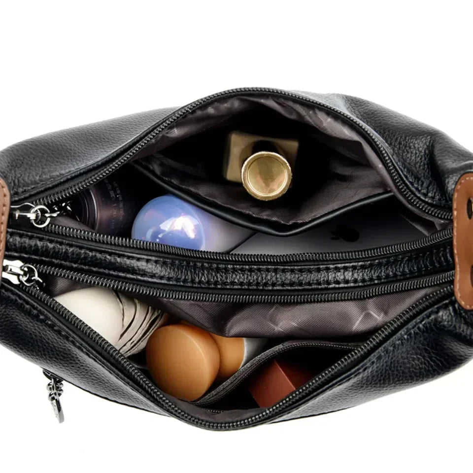 Laurel – Two-Tone Leather Shoulder Hobo Bag for Women