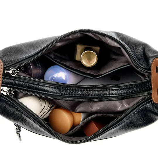 Laurel – Two-Tone Leather Shoulder Hobo Bag for Women