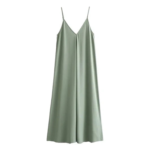 Lynette – Flowing Spaghetti Strap Maxi Dress for Women