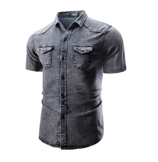 Joshua – Short-Sleeve Denim Shirt for Men