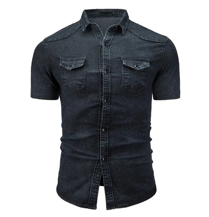 Joshua – Short-Sleeve Denim Shirt for Men