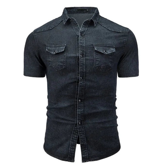 Joshua – Short-Sleeve Denim Shirt for Men