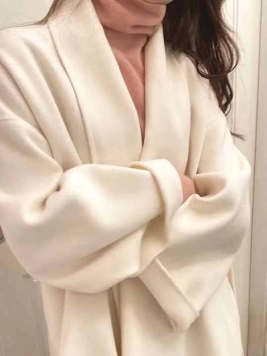 Katelyn – Belted Kimono-Style Wool Coat for Women