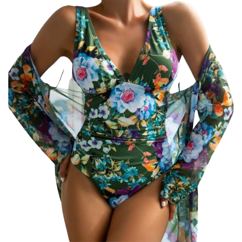 Kaye - Floral Wrap Swimsuit for Women