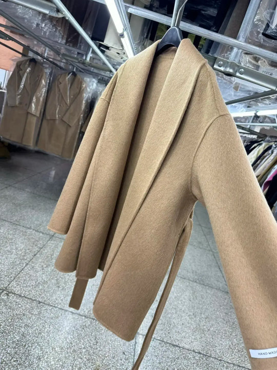 Katelyn – Belted Kimono-Style Wool Coat for Women