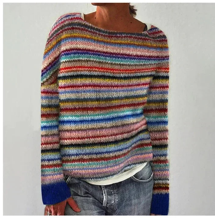 CYBIL | STRIPED KNIT SWEATER
