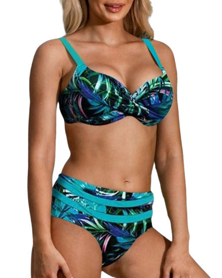 Lenna – Tropical Lift Bikini Set for Women
