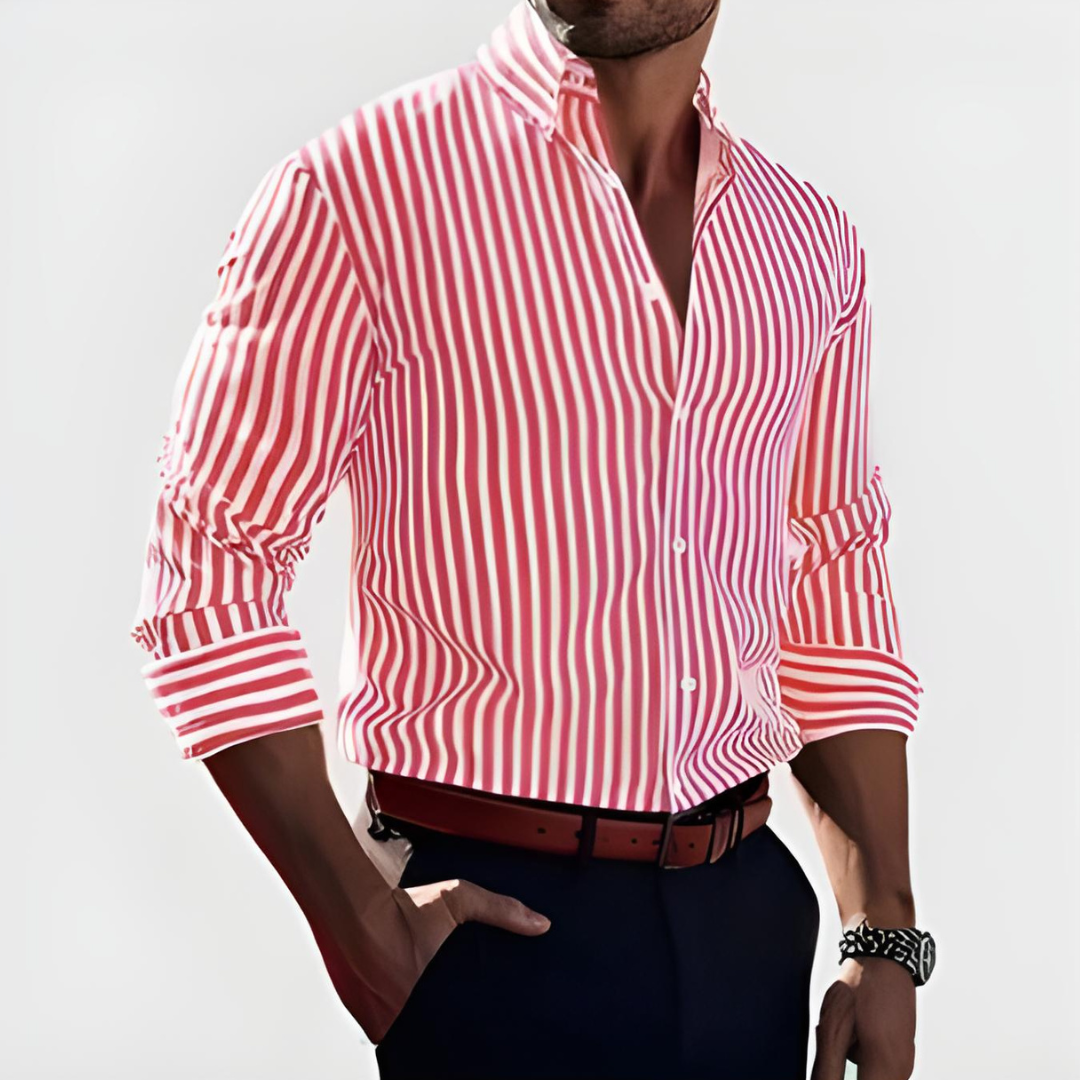 Lorenzo – Striped Button-Down Shirt for Men