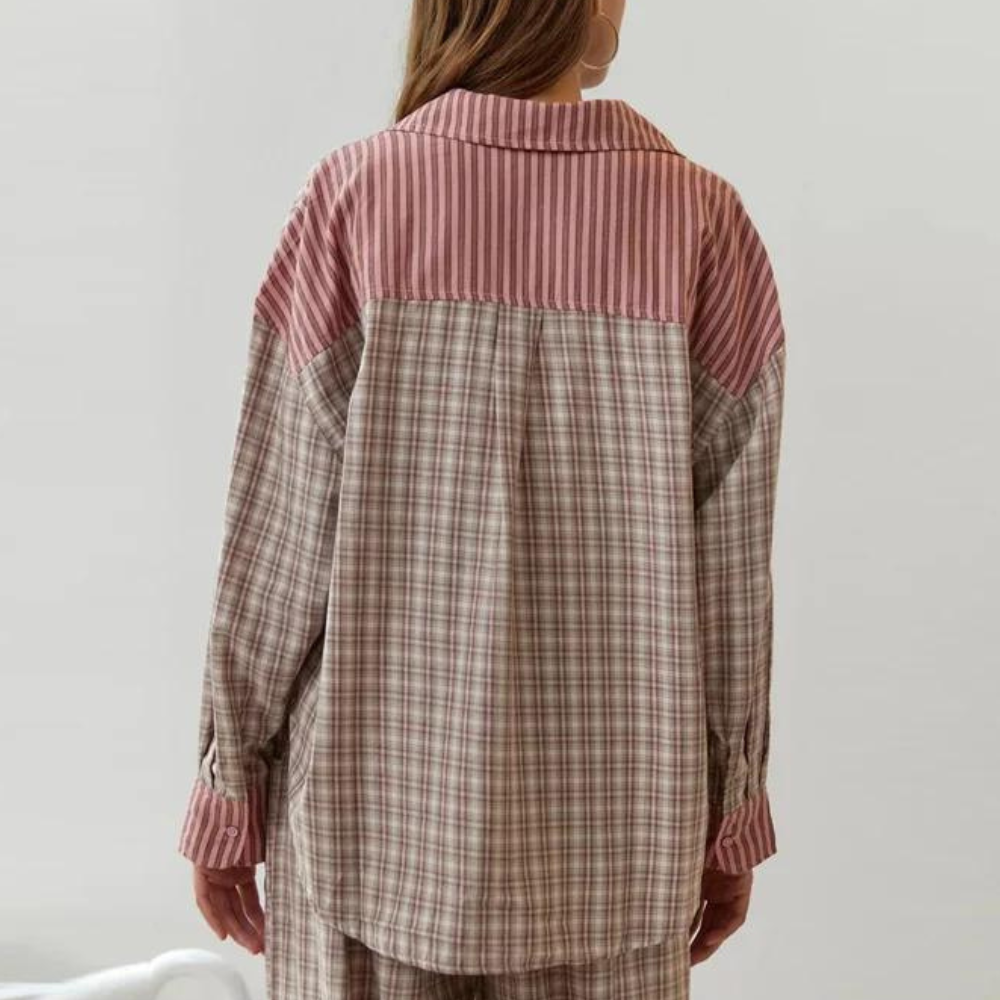 Henrietta – Relaxed Checkered Lounge Set for Women