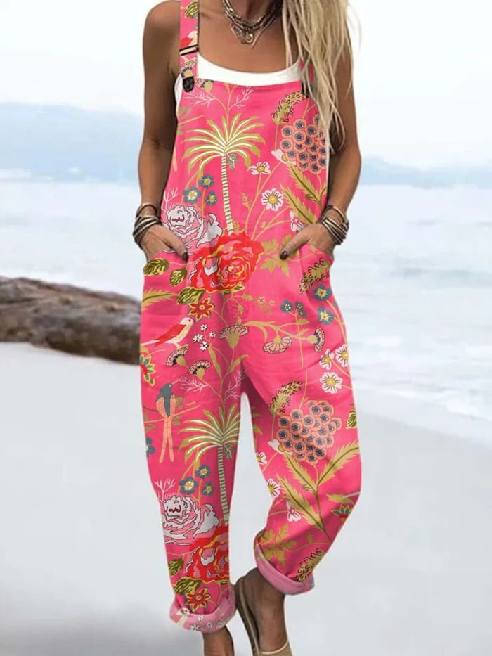 Tropelina — Tropical Print Overalls for Women