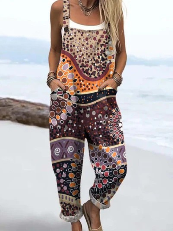Sahari — Tribal Dot Art Overalls for Women