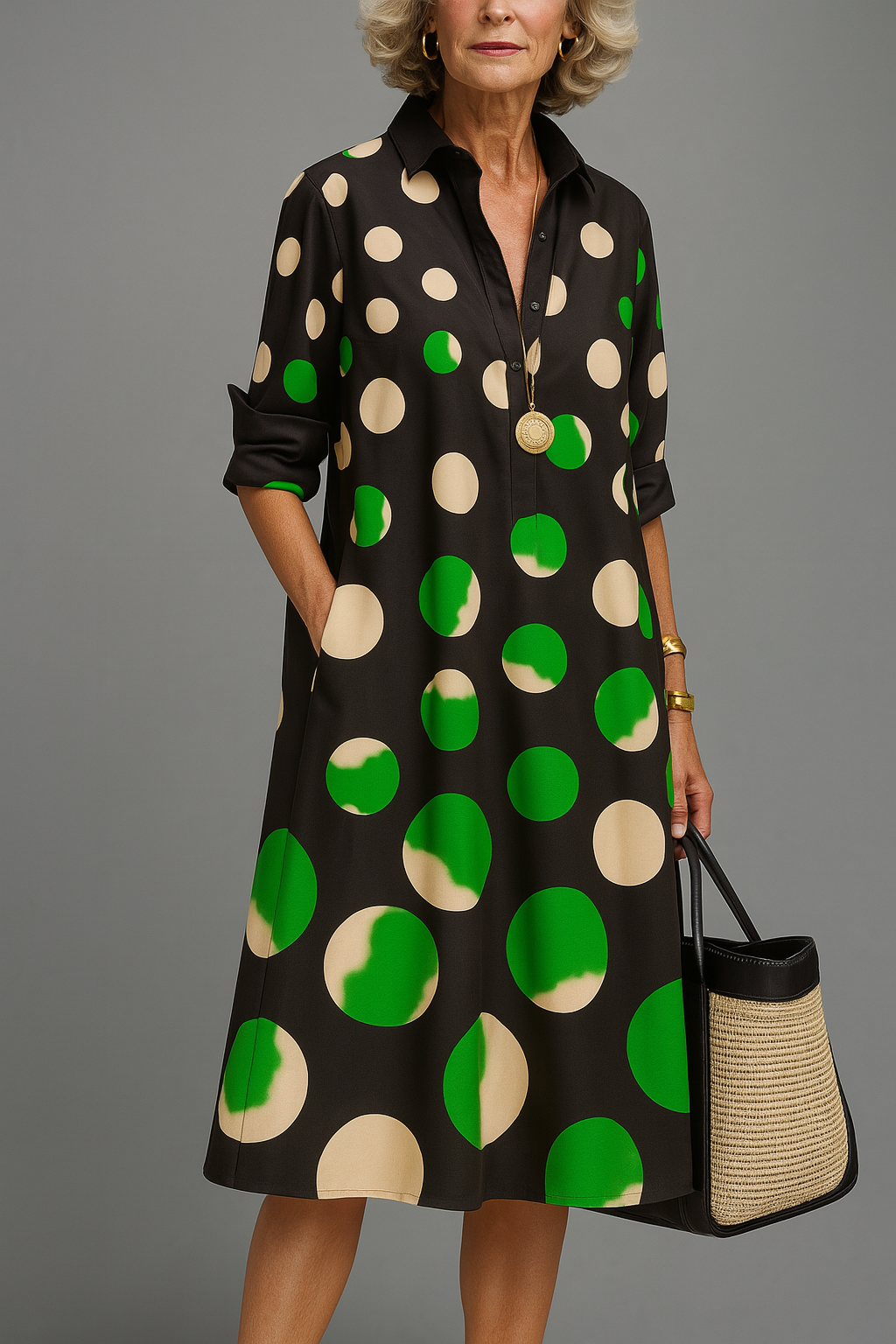 Nellie – Polka Dot Shirt Dress for Women