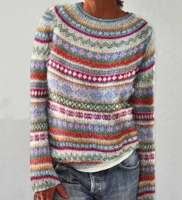 QUINLYNN | PATTERNED KNIT SWEATER
