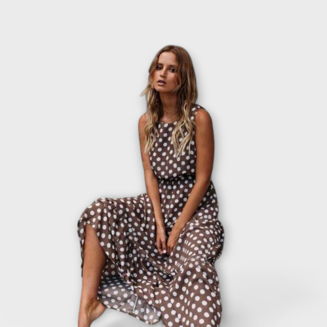 Noelia – Polka Dot Midi Dress in Retro Style