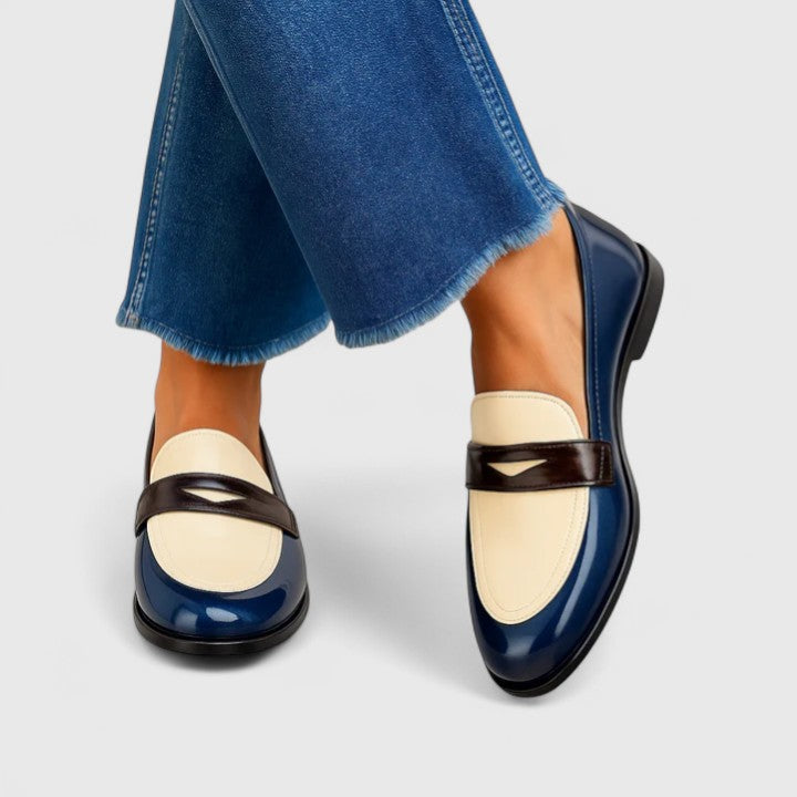 Shiri – Sophisticated Tri-Tone Loafers for Women