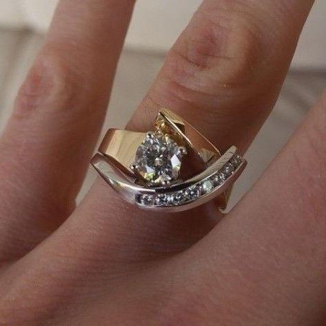 Lennon – Two-Tone Diamond Accent Ring for Women