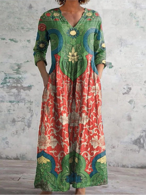 Ophelia – Bohemian Print Maxi Dress for Women