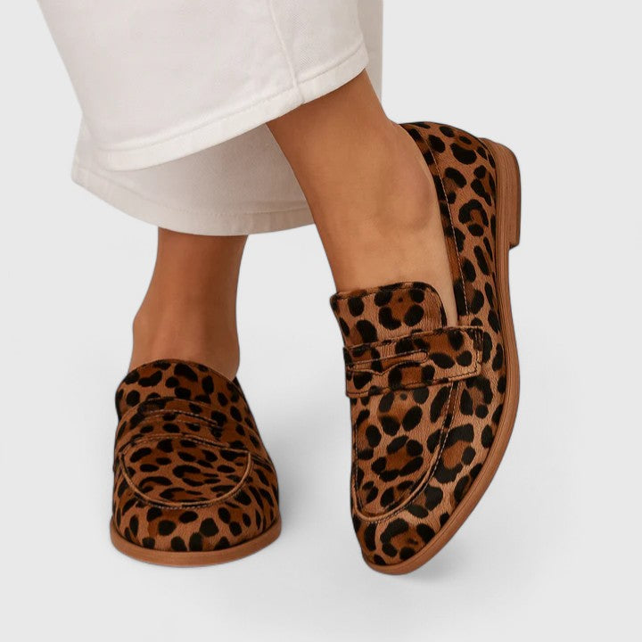Daniella – Chic Leopard-Print Loafers for Women