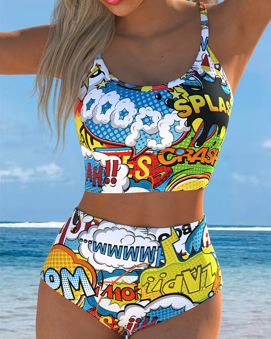Kiki – Pop Art High-Waist Bikini for Woman