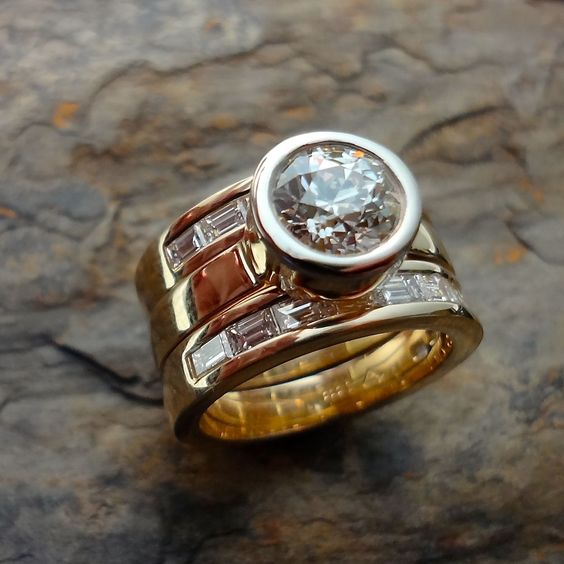 Sutton – Radiant Gold & Diamond Statement Ring for Women
