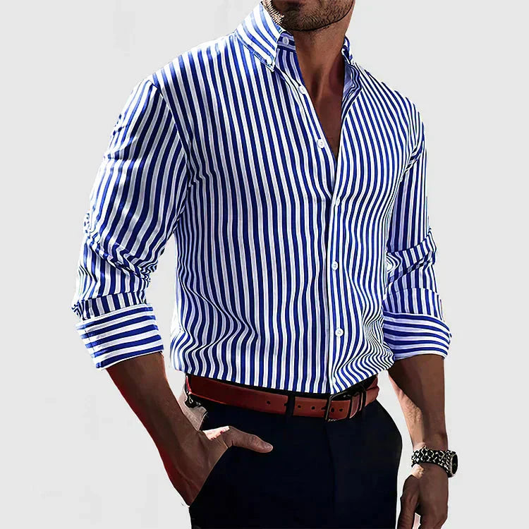 Lorenzo – Striped Button-Down Shirt for Men