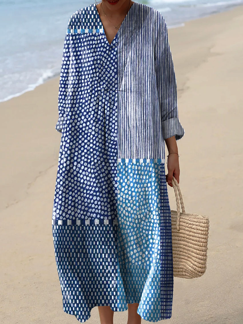 Jette – Summer Dress in Playful Shades of Blue