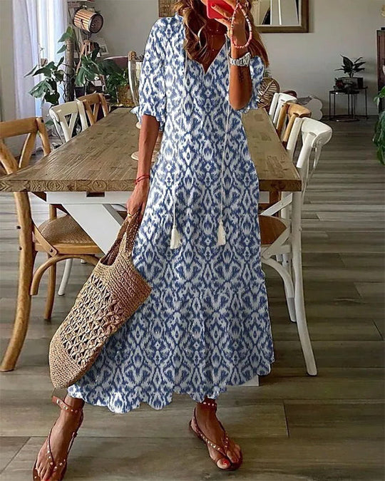 Zairine – Bohemian Print Maxi Dress