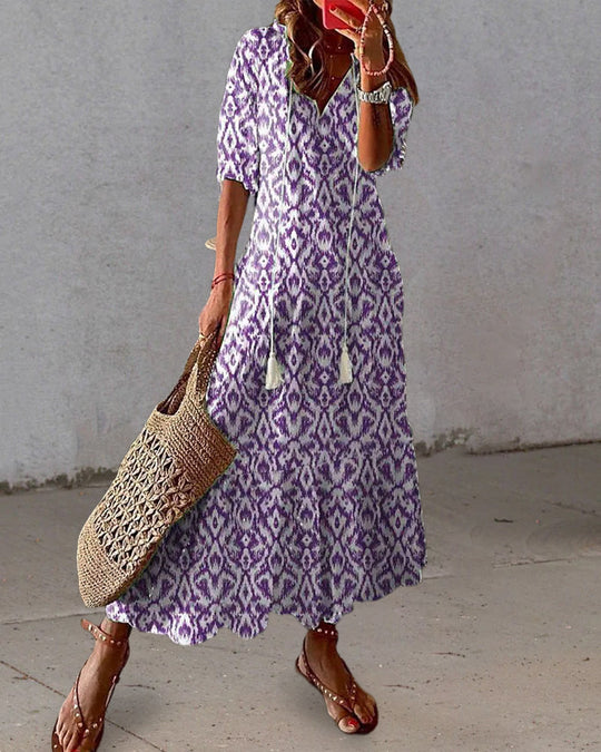 Zairine – Bohemian Print Maxi Dress