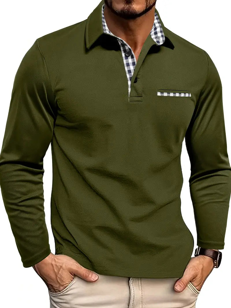 Maxwell – Classic Long-Sleeve Polo Shirt for Men