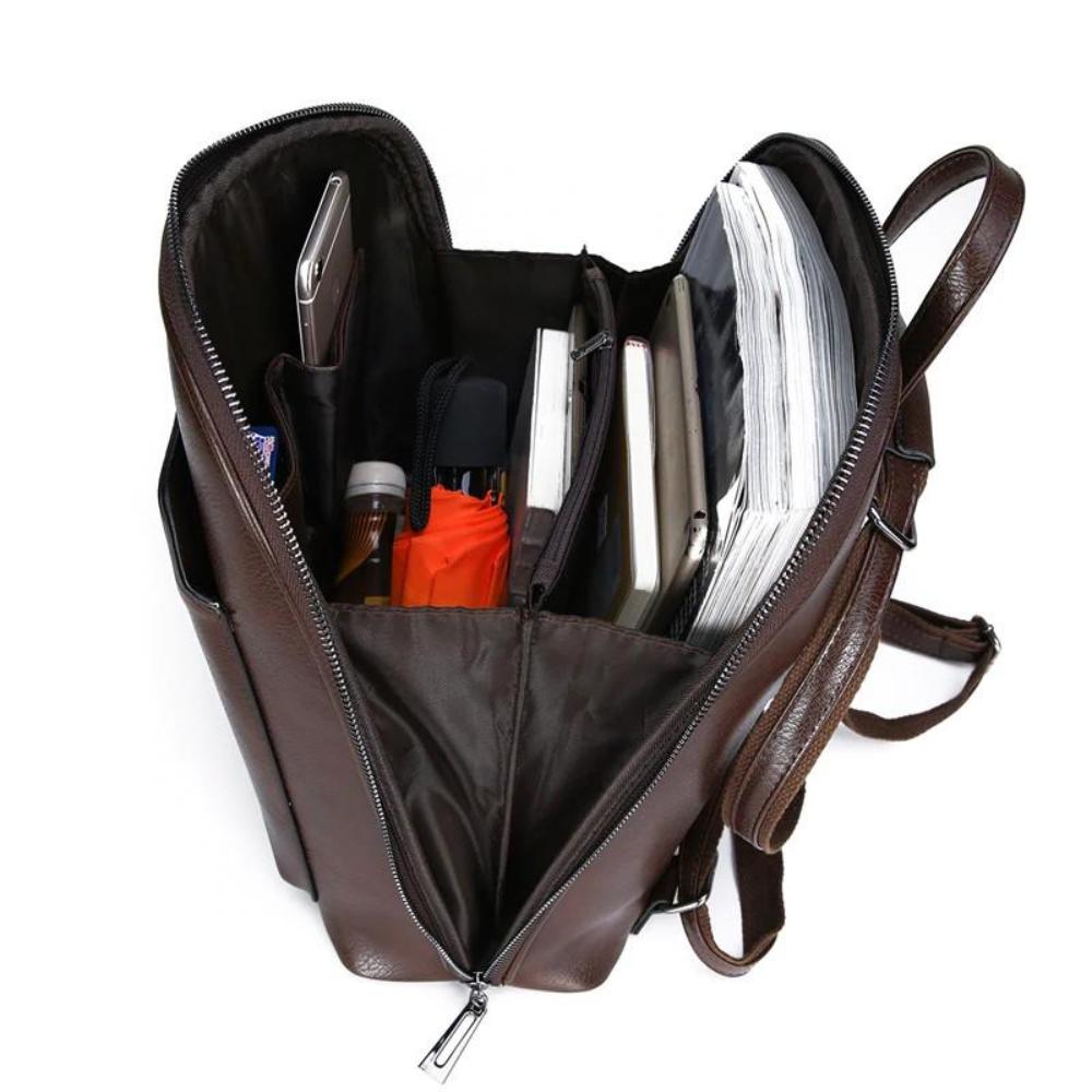 Classic Double-Zipper Backpack - Sleek Design