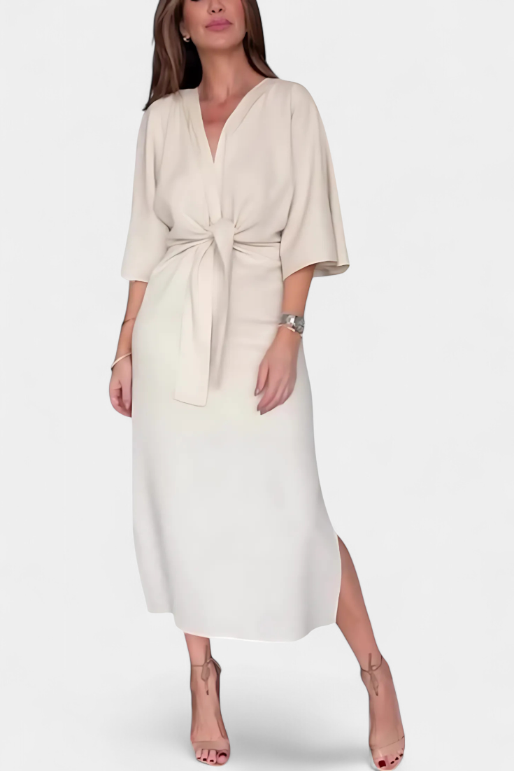 Leontine – Dress with Ties and Kimono Sleeves