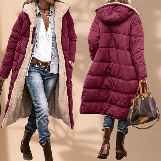 Kenna – Long Hooded Puffer Coat for Women