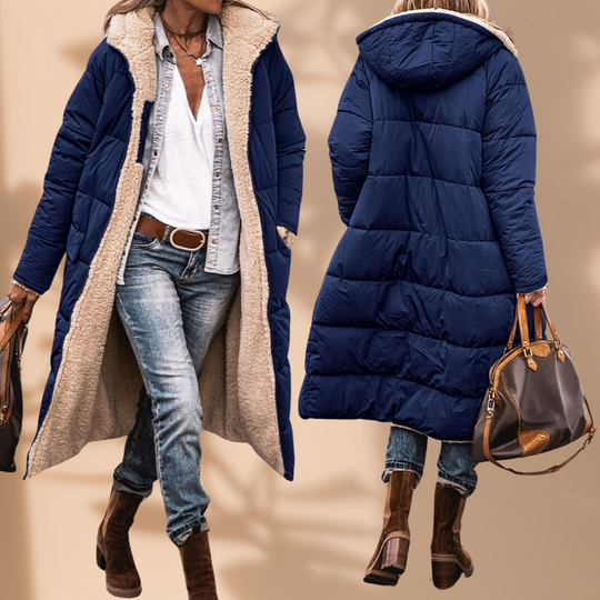 Kenna – Long Hooded Puffer Coat for Women