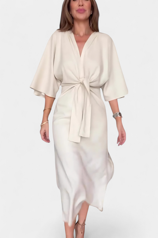 Leontine – Dress with Ties and Kimono Sleeves
