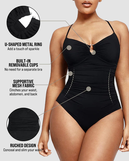 Marjatta – Sculpting Cross-Back Swimsuit