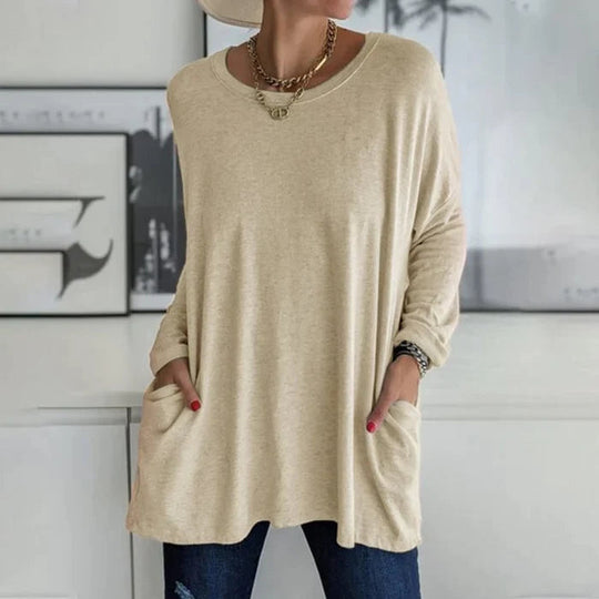 Phyllis – Casual Longline V-Neck Tunic for Women