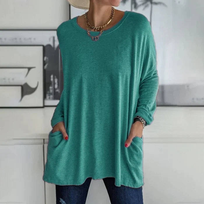 Phyllis – Casual Longline V-Neck Tunic for Women