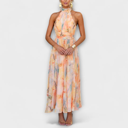 Eline – Flowing Dress with Collar Neckline