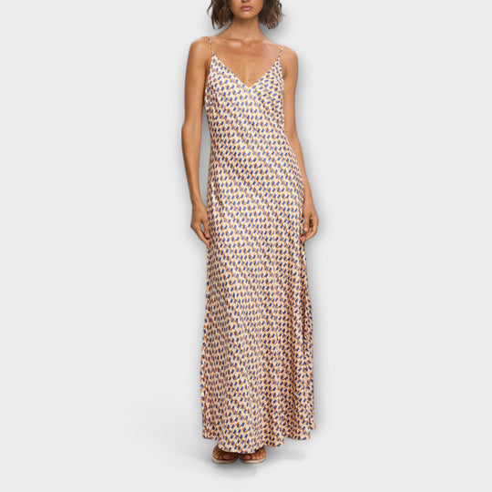 Tove - Chic Geometric Print Maxi Dress