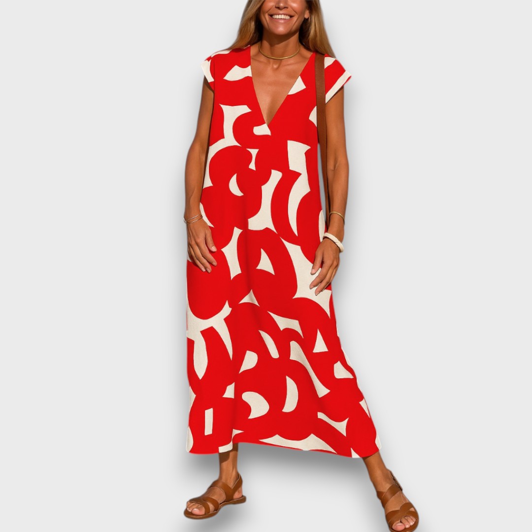 Linae – Airy Dress with V-Neck